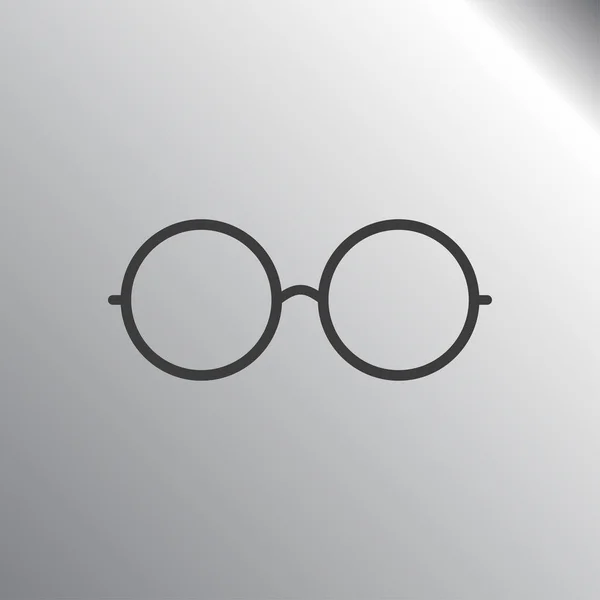 Symbol für runde Brille — Stockvektor