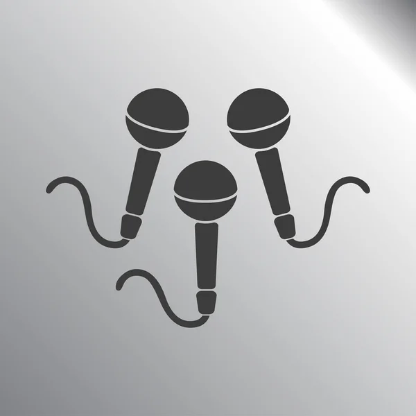 Icono de micrófonos dinámicos — Vector de stock