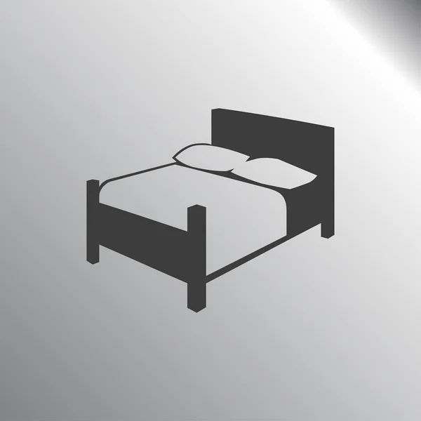 Icono de cama ilustración — Vector de stock