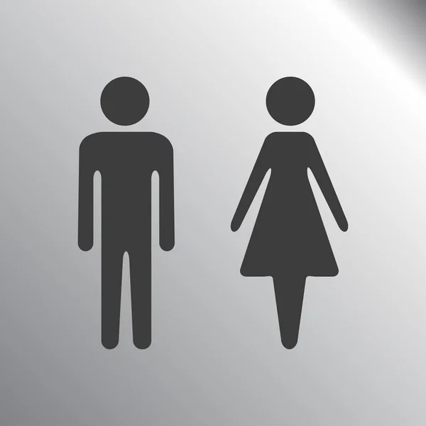 Mann und Frau, Toilettenschild — Stockvektor