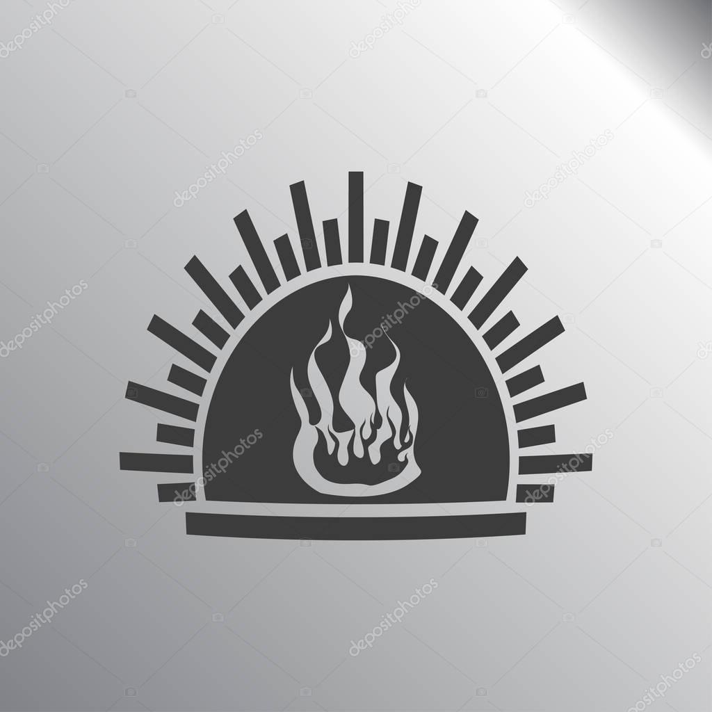 Fireplace  icon vector illustration