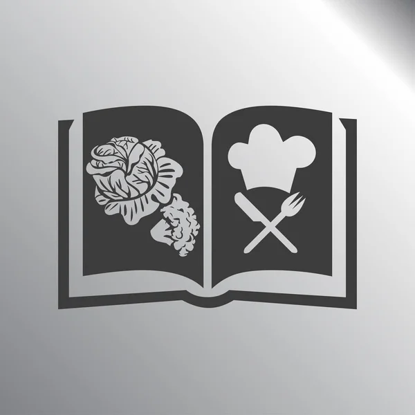 Иконка книги повара — стоковый вектор