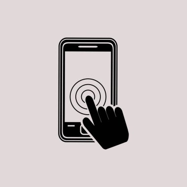 Dokunmatik ekran smartphone simgesini