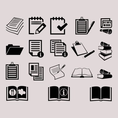 Belge simgeleri illüstrasyon