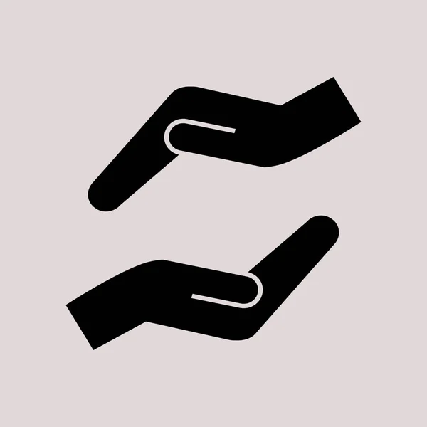 Skydda händerna ikonen — Stock vektor
