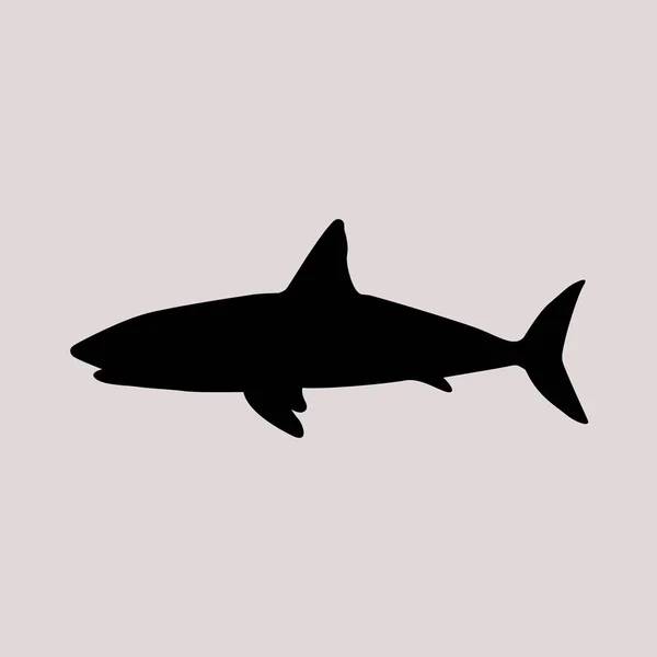 Ilustração ícone de tubarão — Vetor de Stock