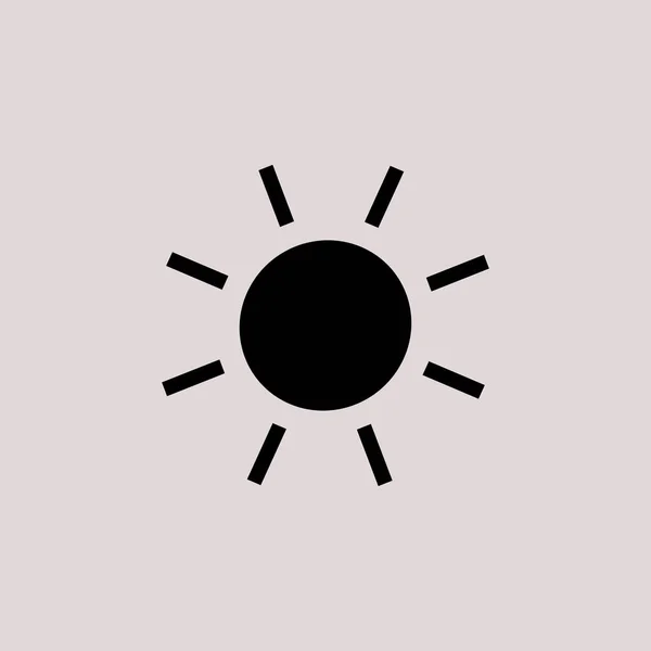 Ilustración del icono del sol — Vector de stock