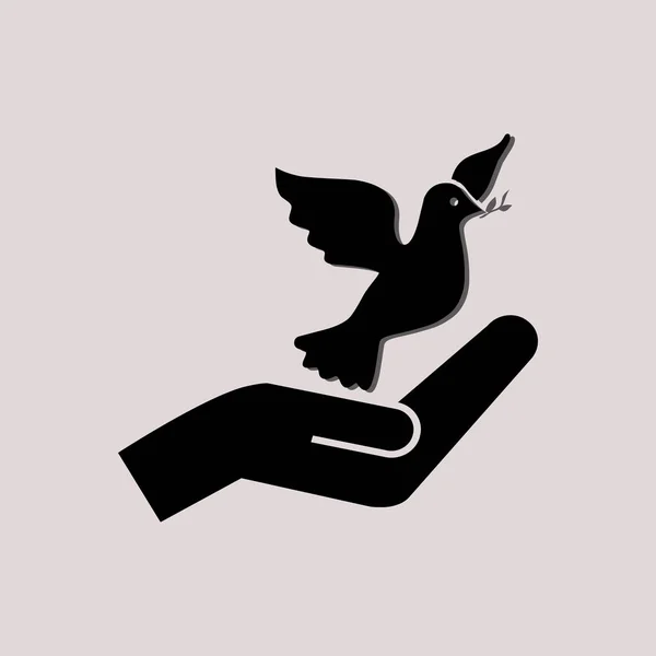 Ilustrasi ikon merpati - Stok Vektor