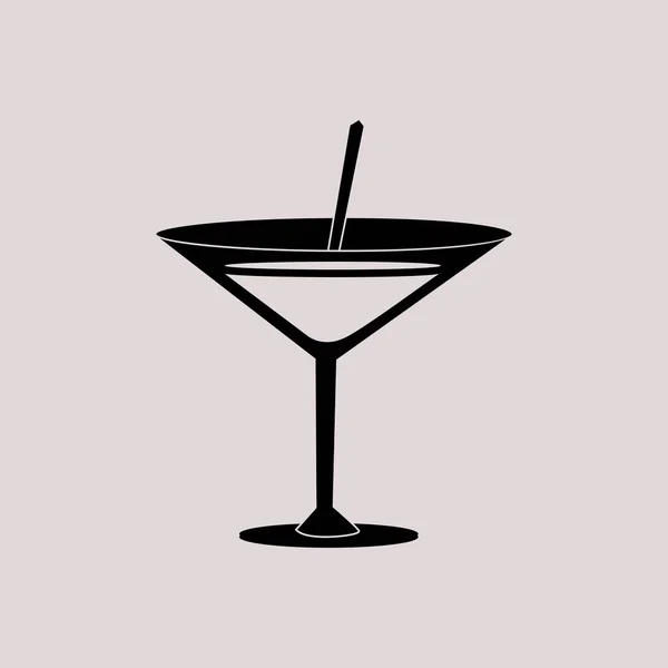 Fundo ícone de vidro Martini — Vetor de Stock
