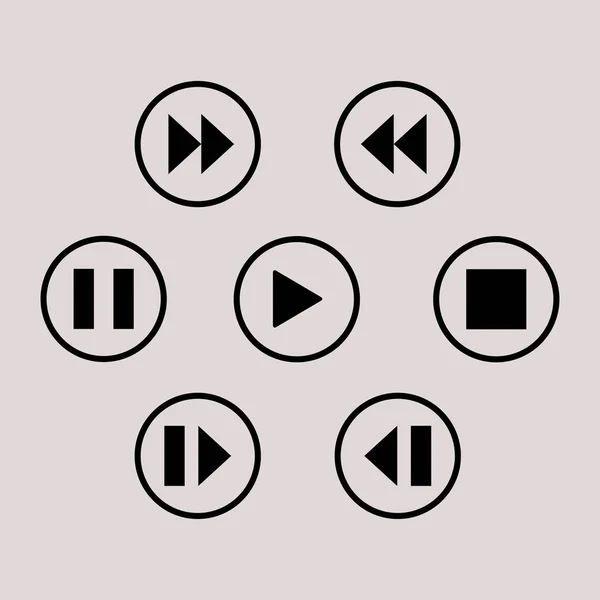 Media player control button — Stock Vector