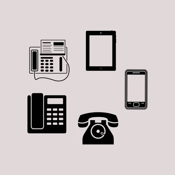 Телефон набори ізольовані — стоковий вектор