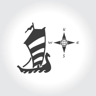 Pusula ve tekne simgesi