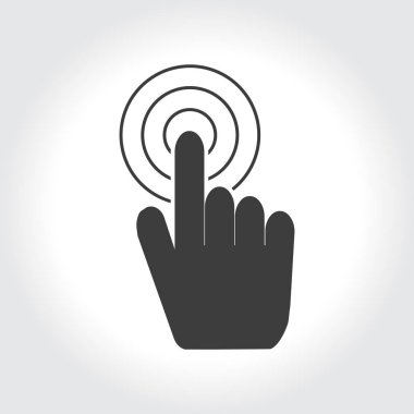 Bir düğmeye dokunarak ile el 