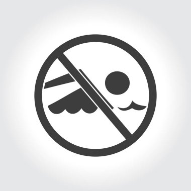 Yüzmek yasaktır işareti simgesi