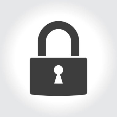 Kapalı asma kilit simgesi