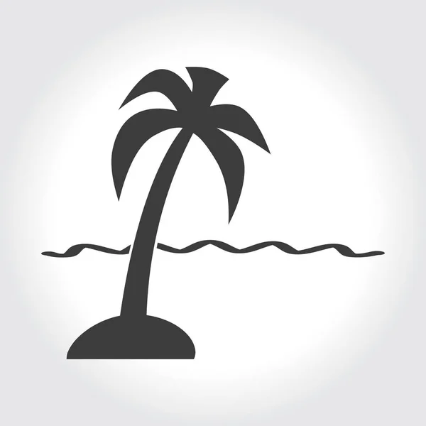 Icono web isla exótica — Archivo Imágenes Vectoriales