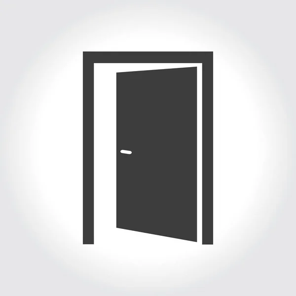 Puerta abierta icono web — Vector de stock