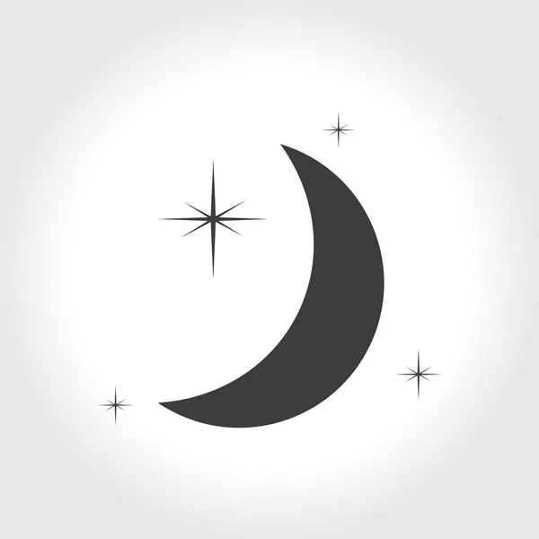 月・星のアイコン — ストックベクタ