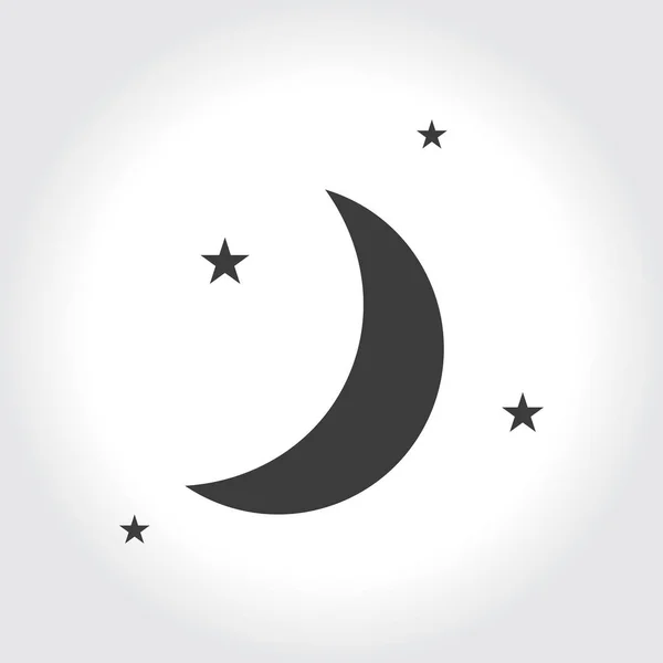 Icono Luna & estrellas — Vector de stock