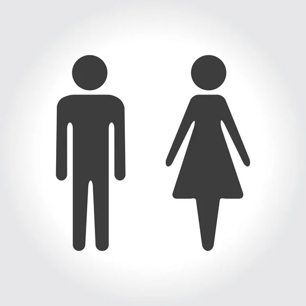 Pria dan wanita, tanda toilet - Stok Vektor