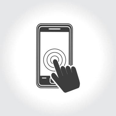 Dokunmatik ekran smartphone simgesini