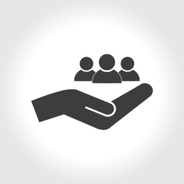 İş insanlar el simgesi