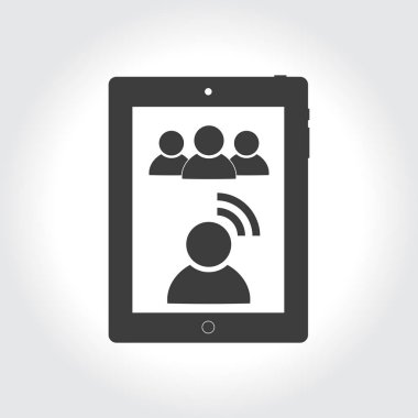 tablet ekranda video konferans