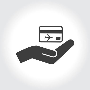 el ve havayolu bilet simgesi