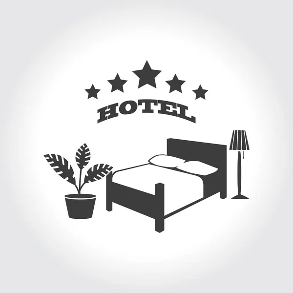 Icono del Hotel Cinco Estrellas — Archivo Imágenes Vectoriales