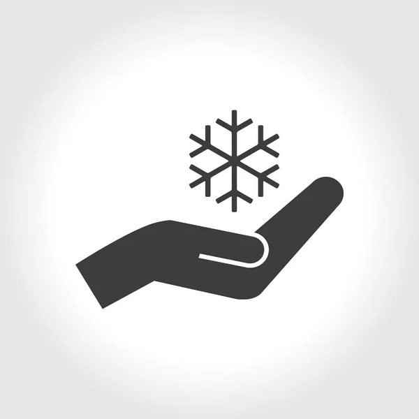Снежинка на руке — стоковый вектор