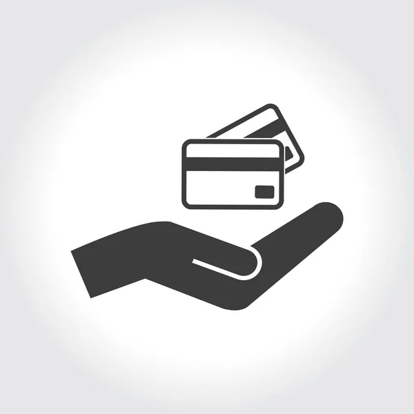 Χέρι που κρατά τις πιστωτικές κάρτες — Διανυσματικό Αρχείο
