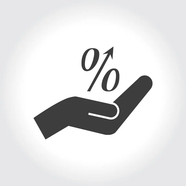 Ícone de símbolo por cento — Vetor de Stock