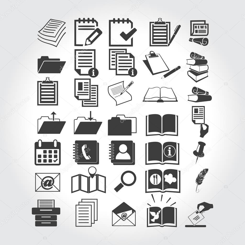 Document icons set