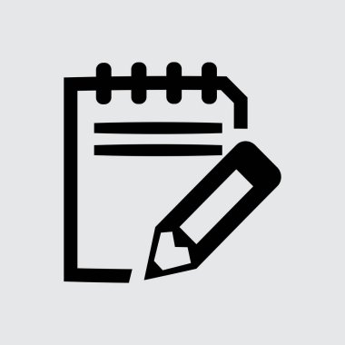 Not defteri düz simgesi 