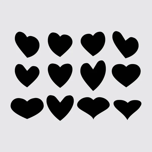 Srdce ploché ikony — Stockový vektor
