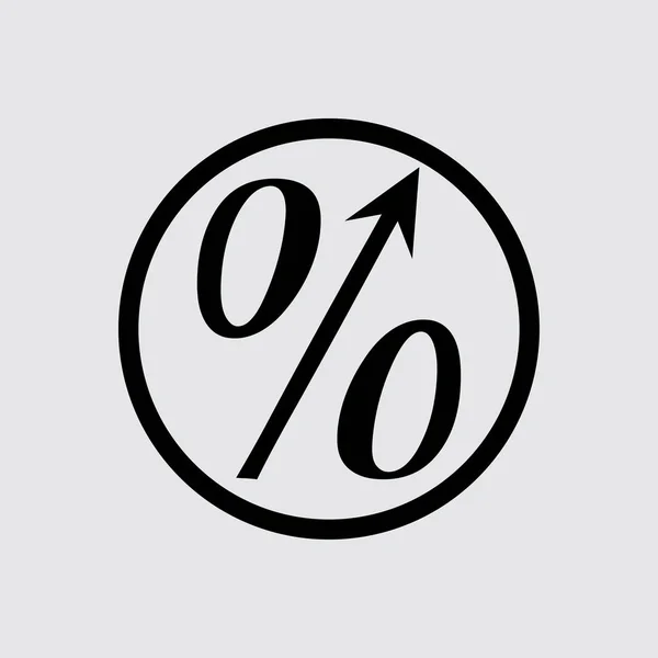 Percentage platte pictogram — Stockvector