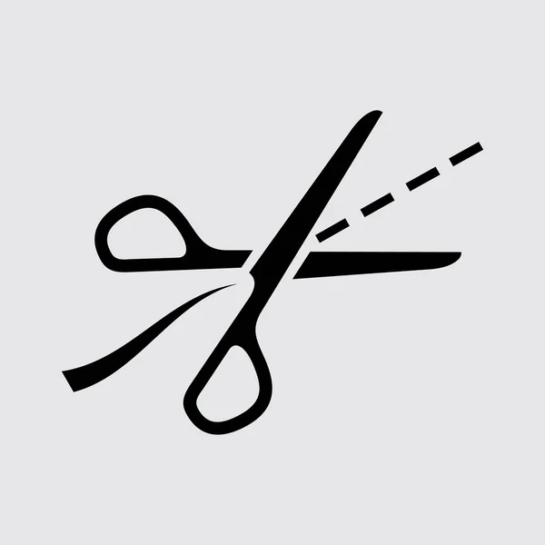Ножницы плоская икона — стоковый вектор