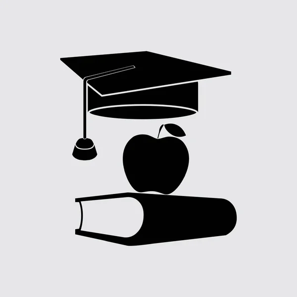 Icono plano educación — Vector de stock