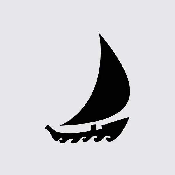 Csónak lapos ikon — Stock Vector