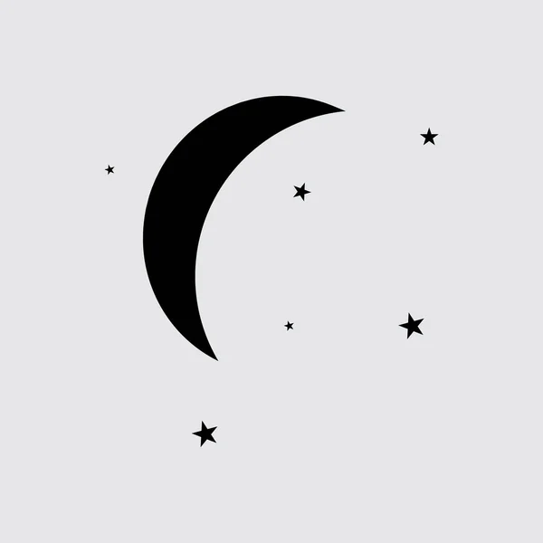 Månen flat ikonen — Stock vektor