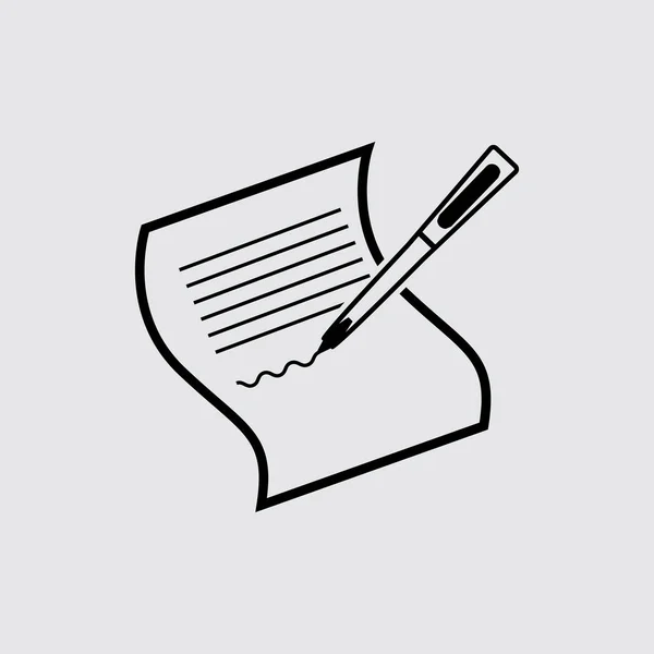 Documento icono plano — Vector de stock