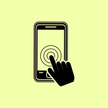 Dokunmatik ekran smartphone simgesini