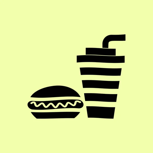 Illustrazione icona hotdog — Vettoriale Stock
