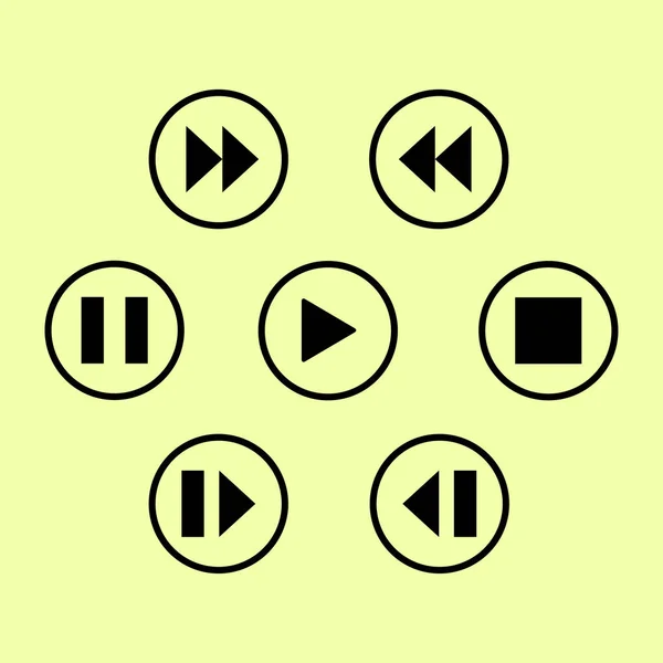 Botão de controle media player — Vetor de Stock