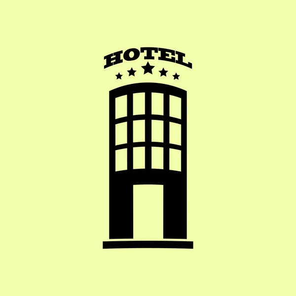 Illustrazione icona dell'hotel — Vettoriale Stock