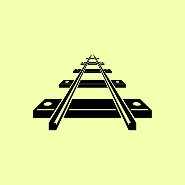 Spoorweg pictogram illustratie — Stockvector