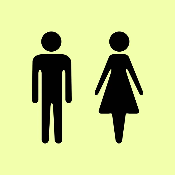 Symbol mit Mann und Frau — Stockvektor