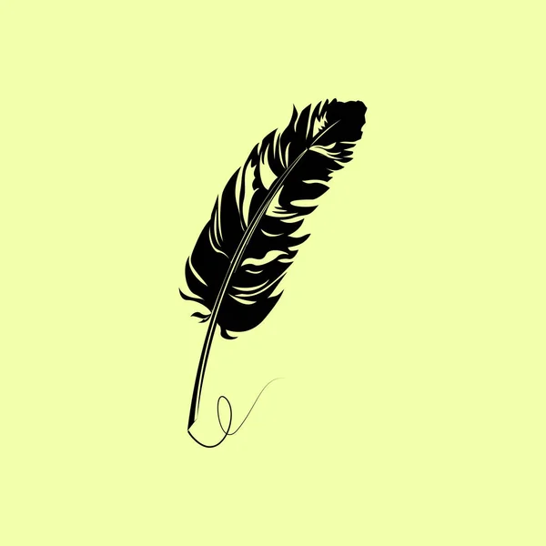 Illustration icône plume — Image vectorielle