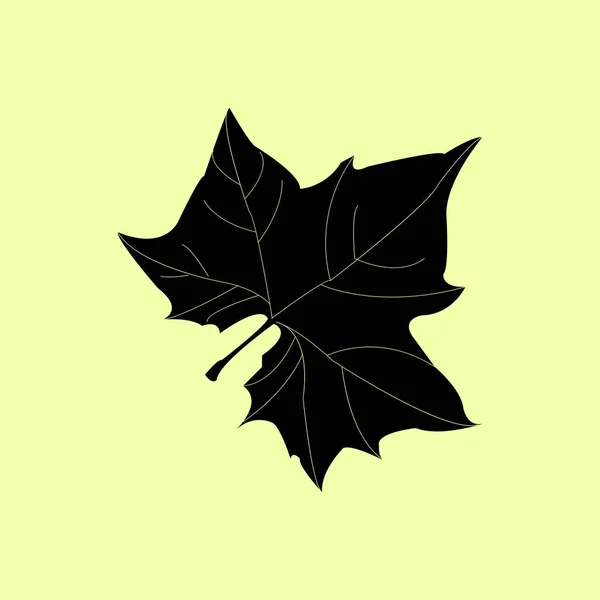 Maple leaf siluett — Stock vektor