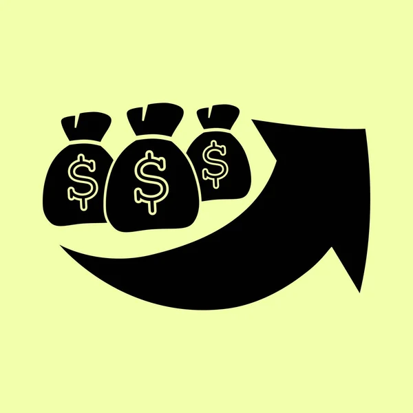 Geldzakken pictogram illustratie — Stockvector